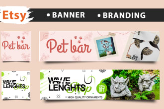 design an amazing etsy shop banner I logo kit or cover photo