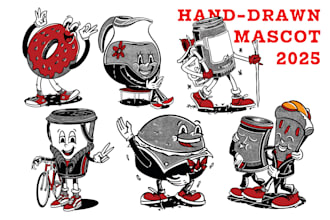 make retro mascot character design