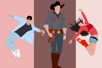 draw minimalist portrait sports cartoon illustration