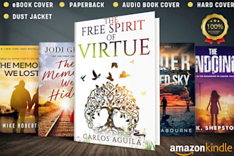 design book cover design, amazon KDP cover, kindle cover design in 4 hours