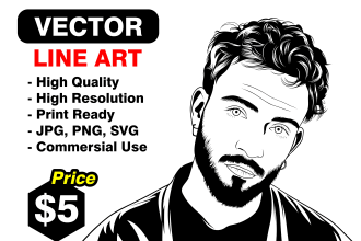 turn your photo or any object into vector line art