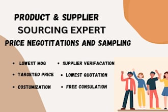 be your product sourcing agent amazon fba supplier sourcing