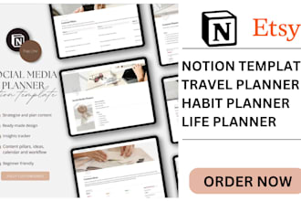 create custom notion template for your notion workspace notion planner dashboard