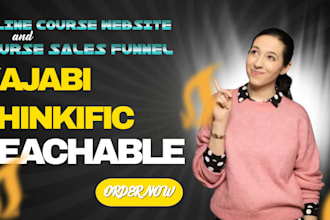professionally create successful thinkific website,course migration, teachable