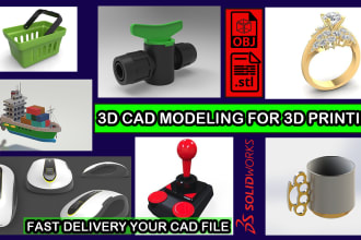 design 3d cad models and 3d printing for manufacturing stl,dxf,obj,dwg