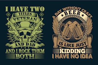 create any custom typography vector t shirt design