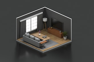 do 3d isometric room