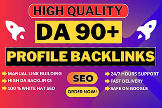 make high quality da 90 profile authority backlinks