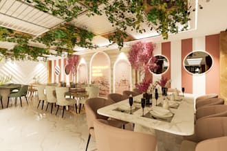 create stunning restaurant, café, and rooftop interior designs