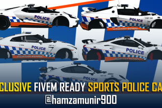 get you fivem ready police sports cars for your rp server