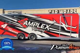design box trailer, food truck, trailer and van wrap design