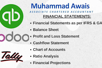 prepare profit and loss and financial statements as per ifrs and gaap