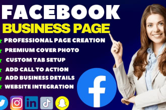 create ,setup and design professional facebook business page