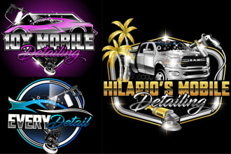 design auto detailing, automotive, mobile detailing, logo