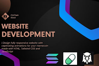 design a dynamic website for your solana memecoin