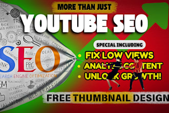 be your youtube video SEO with organic views