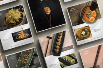 do an amazing menu design, food menu, restaurant menu