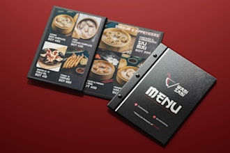 design modern restaurant menu, digital tv screen, and food menu