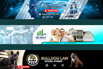 design a professional youtube channel art banner