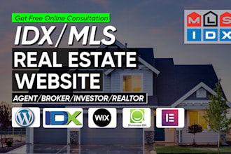 do real estate agent website in wordpress, wix with idx, mls