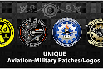 design a unique aviation military patch