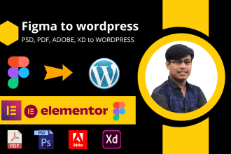 do figma to wordpress website, psd to wordpress and clone website