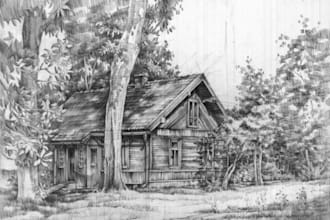 handrawn detailed pencil art on paper