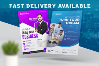 design business flyer, postcard, rack card, dl flyer