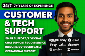provide customer service support, live chat support and email support