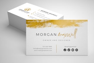create a professional, unique business card design