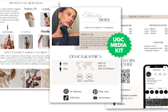 make ugc media kit for beauty, lifestyle, makeup, fashion