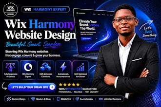 design or transfer wix harmony website, wix studio redesign and update wix seo