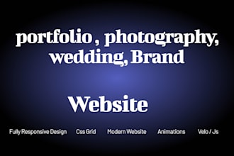 design portfolio, brand, photography websites on webflow, wix studio, framer
