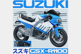 create a vector illustration for your motorcycle