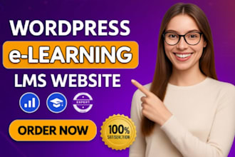 develop wordpress lms website with learndash, tutor lms, learnpress, wp lms