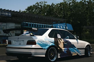 design a livery for assetto corsa in 2d or 3d way