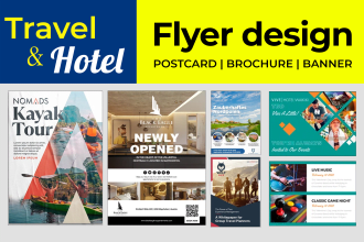 do travel and hotel flyer design