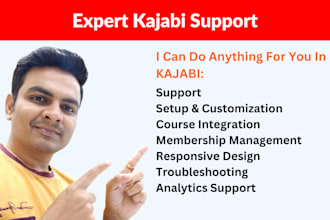provide you kajabi support and can do anything in kajabi