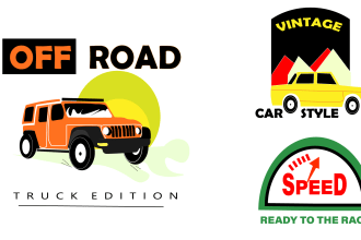 do unique bike, car, jeep, off road and vehicle shop logo
