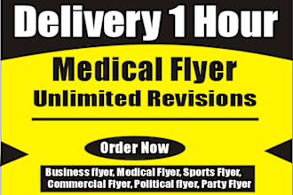 create high converting and modern medical flyer design