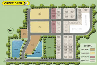 illustration a site plan, subdivision plan or any vector art