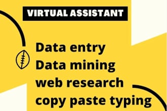 do typing, presentations and data entry in excel and word