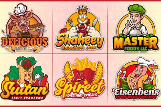do fast food, bbq, coffee shop, juice and restaurant logo