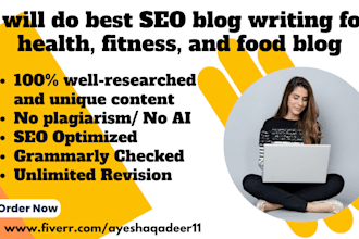 do best SEO blog writing for health, fitness, and food blog