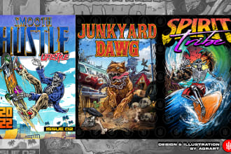 do cartoon custom design for brand or merchandise or poster