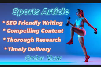 write sports articles on your website