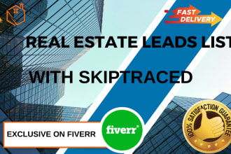 provide all types of buyer and seller leads with skiptraced