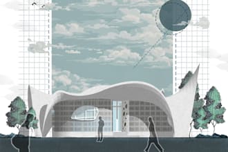 create architectural presentation poster and board design