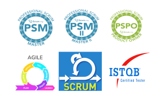 run your software project with my scrum master, product owner, testing knowledge