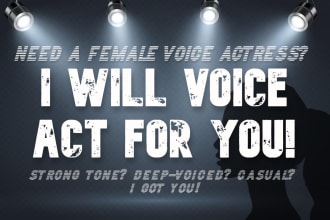 voice act as a strong female voice actress